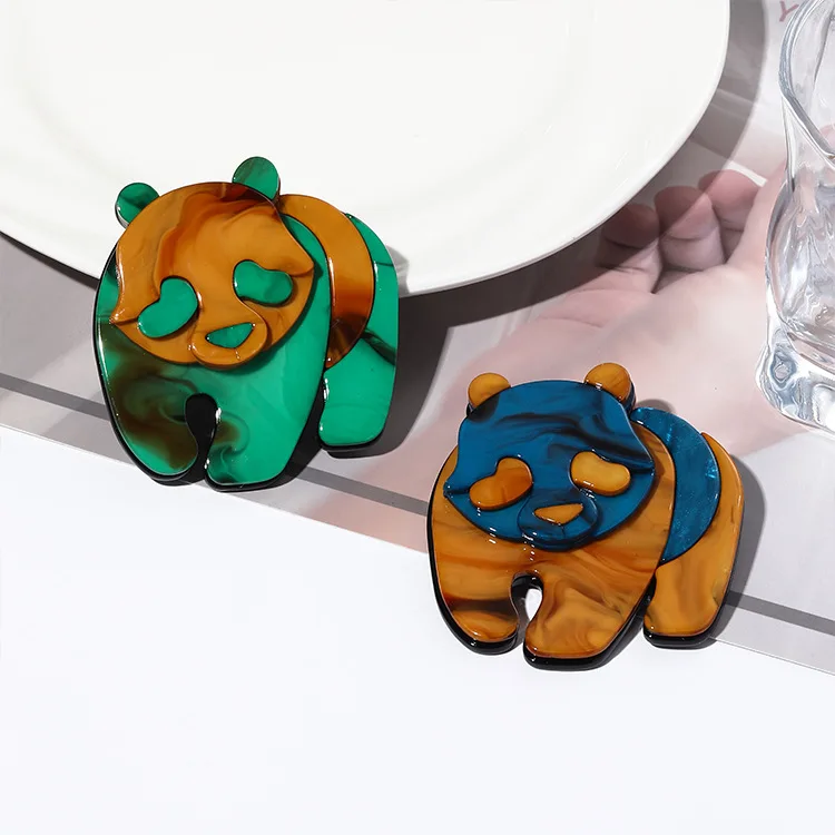 DIY accessories New INS cute cartoon colored red panda brooch, animal pin handmade versatile literary small fresh jewelry