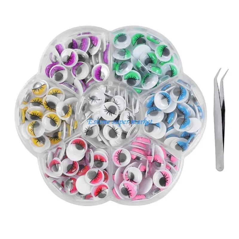 

090B Wiggle Plastic Eye Sticker Set for Needle Felting Crocheted Doll Felting Crafts