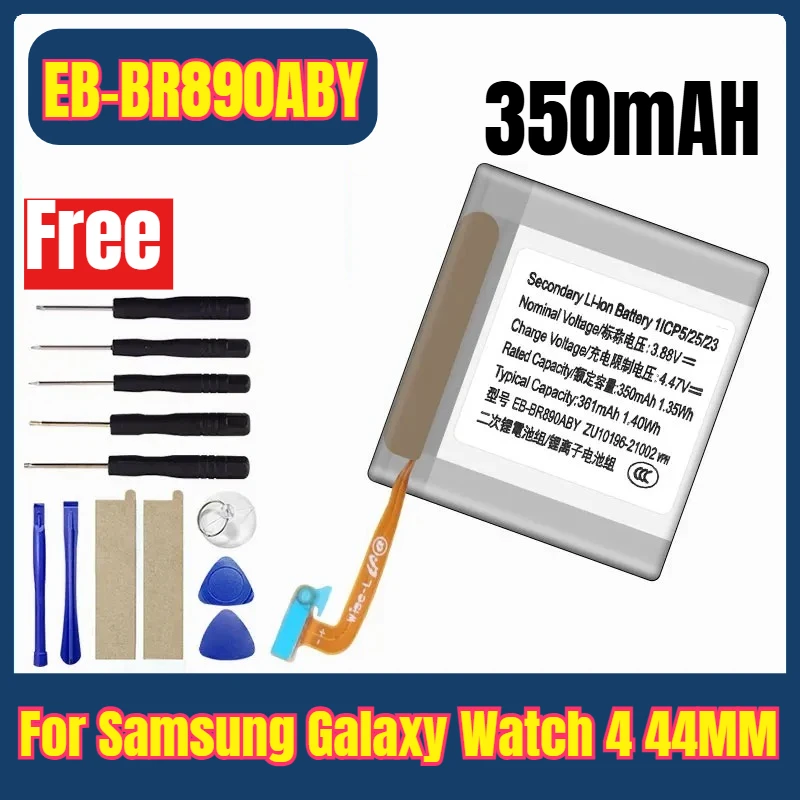 

EB-BR890ABY Watches Batteries 350mAh for Samsung Galaxy Watch 4 44MM SM-R870 R875 for Galaxy Watch 4 Classic 46MM + Tools