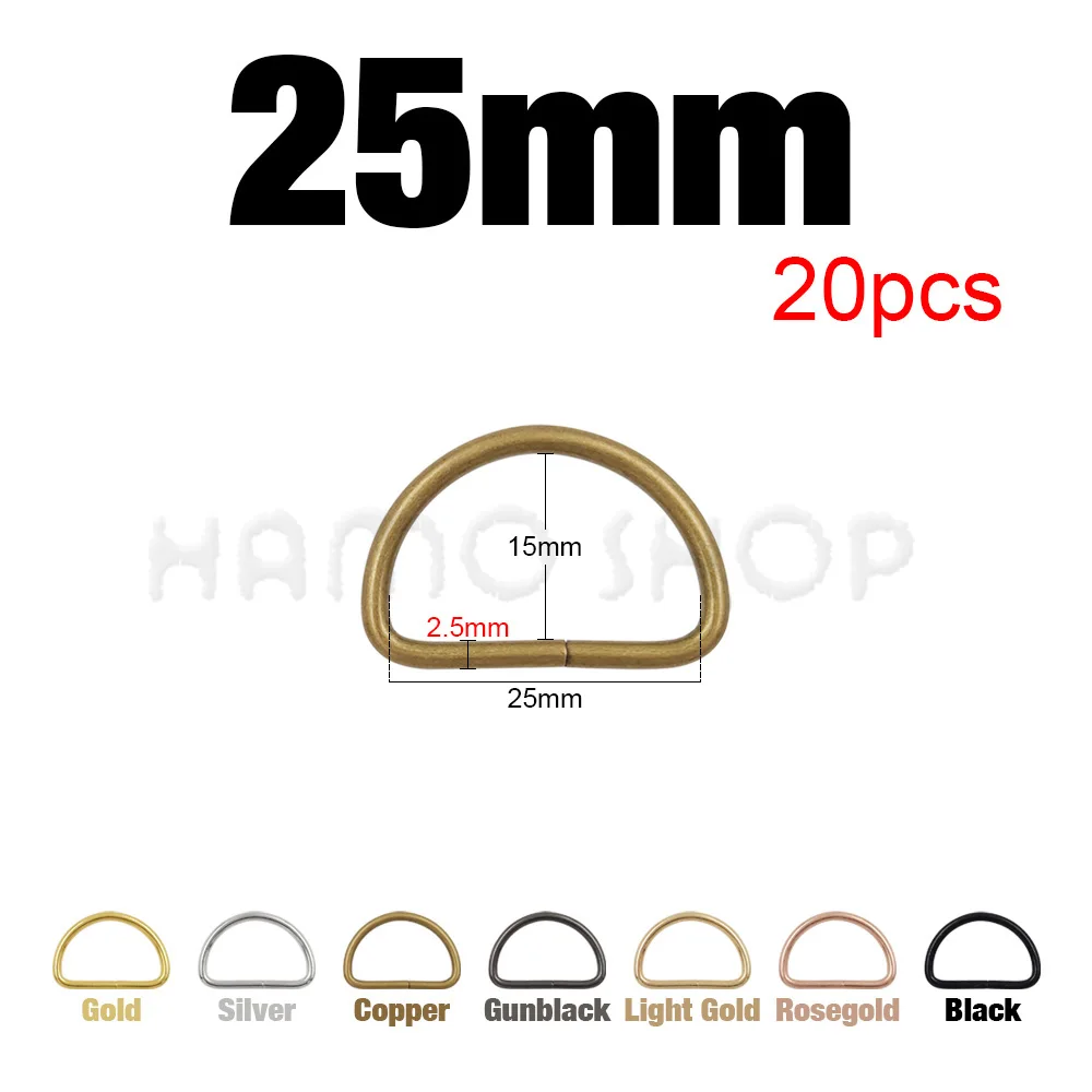 20-1000 stücke Metall D Ring Einstellbare Schnalle Verschluss Für Gurtband Rucksäcke Riemen Taschen Katze Hund Kragen Kette Schnallen DIY zubehör