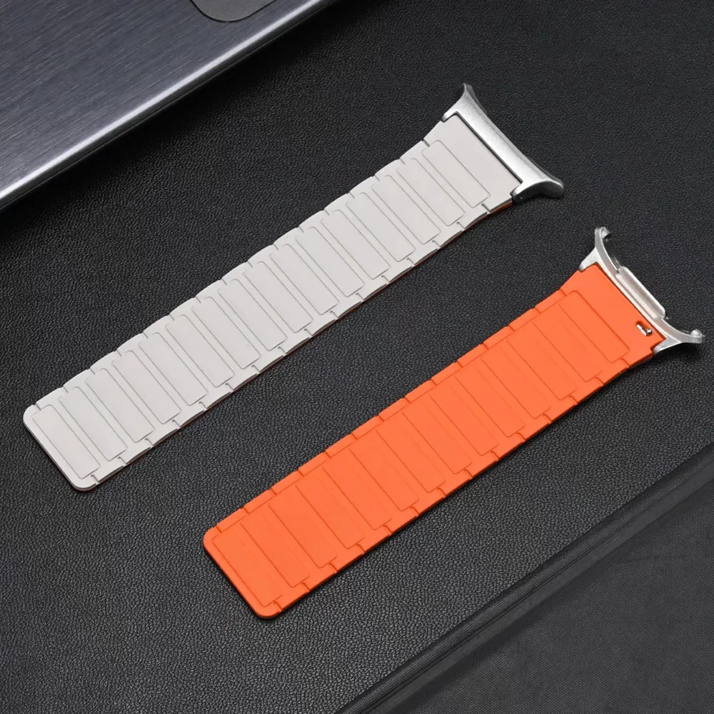 สายซิลิโคนแม่เหล็กสําหรับ Galaxy Watch 7 Ultra 47 มม.สร้อยข้อมือสําหรับ Galaxy นาฬิกา Ultra 47 มม.ไม่มีช่องว่าง Quick สายรัดข้อมือใหม่