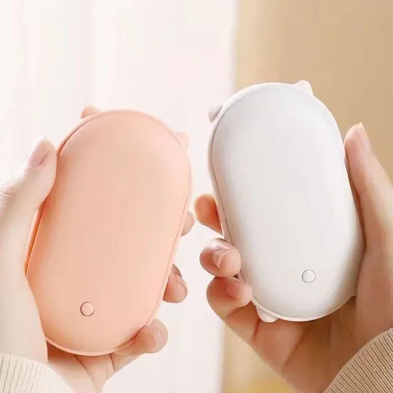 

Mini Hand Warmer Portable Pocket Charger Power Bank 2 in 1 Winter Heater 5000 mAh USB Rechargeable Heating Pad Outdoor