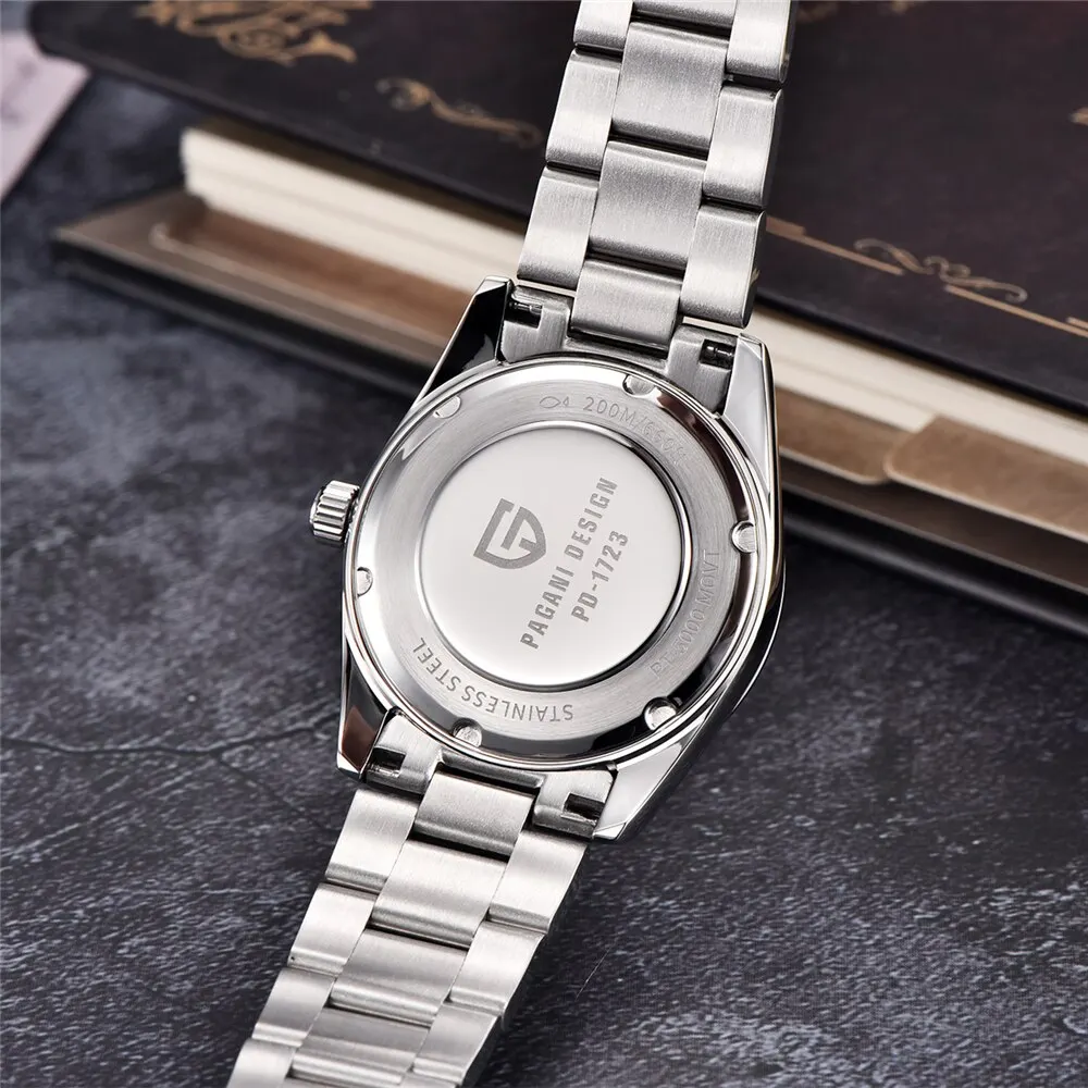 2022 New 36MM PAGANI Design PT5000 Men Retro Mechanical Watch Luxury Stainless Steel AR Sapphire 200m Waterproof Watch for Men
