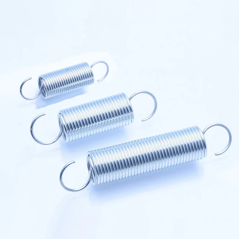 Galvanized Extension Spring S Hook Tension Spring Pullback Spring Zinc Plated Expanding Draught Spring Wire Dia 0.6mm OD 5/6/7mm