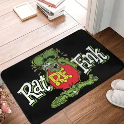 Custom Anime Cartoon Rat Fink Doormat Non-Slip Entrance Bathroom Kitchen Door Floor Mats Toilet Carpet Rug