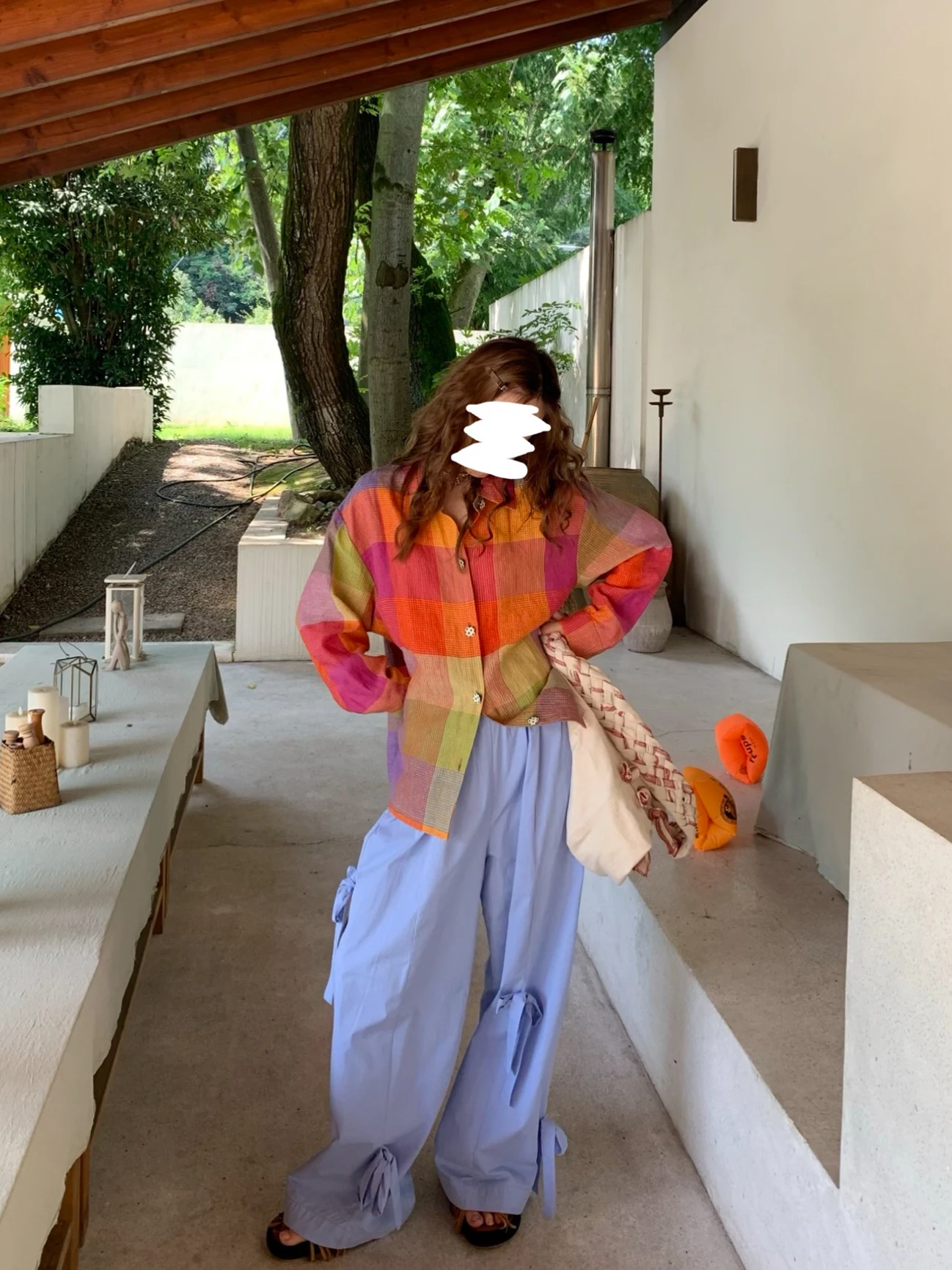 

Flofloflo Retro Loose Casual Versatile id irt 2023 Новый дизайн, топ для похудения, с длинными рукавами, на пуговицах, для повседневной носки