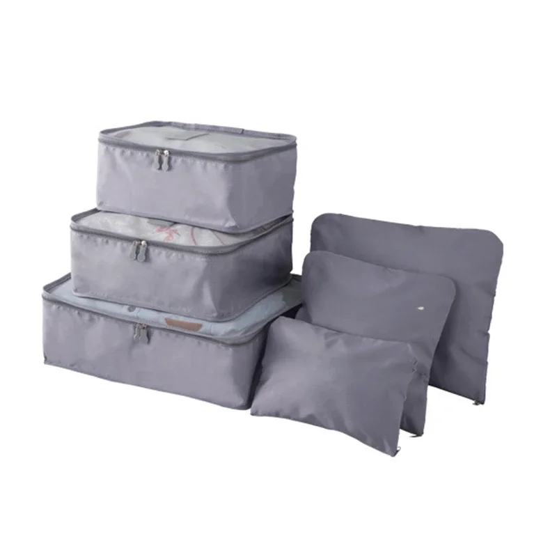 

Set of waterproof travel bags, washing bags, luggage bags, clothing storage, accessories, 8 pieces