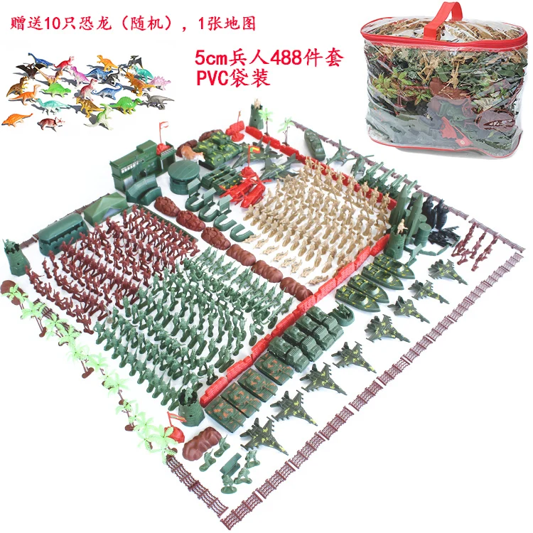 Military Plastic Soldiers Model Set Figure Toy Army Men Figures Accessories Kit Decor Play Set Children Education Toys