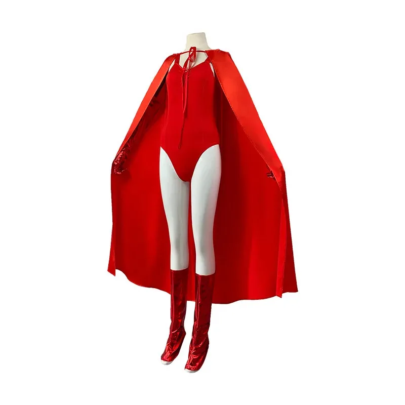 

Женский костюм Ванды Maximoff Scarlet Witch Vision, боди для косплея, плащ, полный комплект, сексуальный наряд для женщин