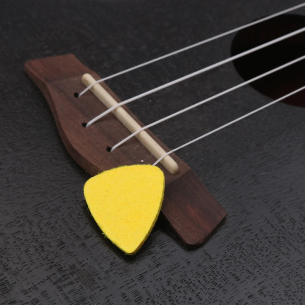 

16 Pcs Wool Pick Felt Material Picks Ukulele Dedicated Guitar Plectrum