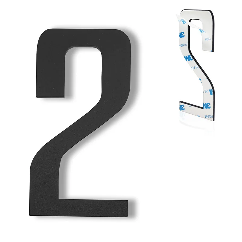 6 Inch Self-adhesive House Numbers Stainless Steel House Number for Outside office Digital Identification Number