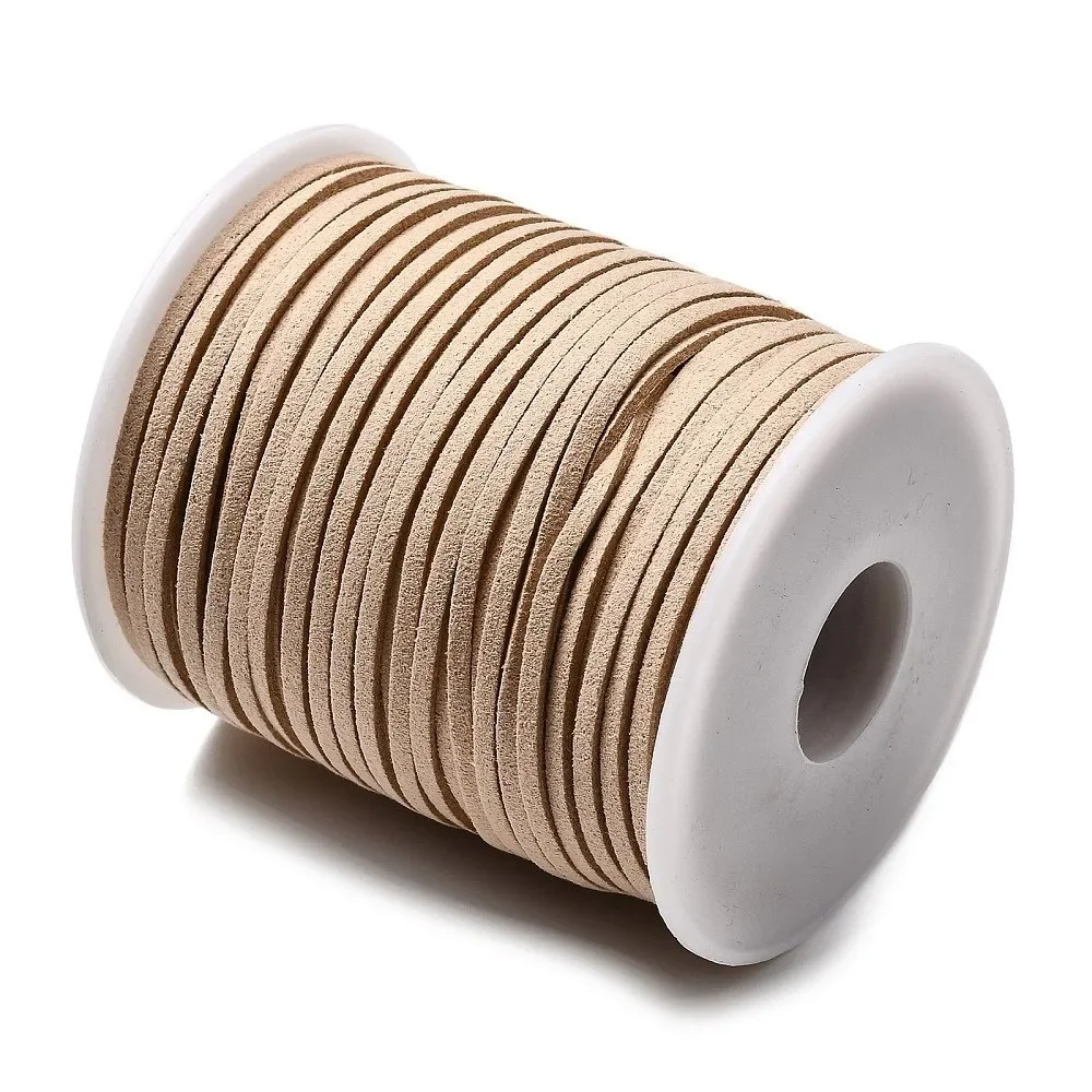 45M Wildlederschnur Wildlederspitze Alte Spitze 2~2,5x1,5~2mm 50 Yards(45m)/Rolle