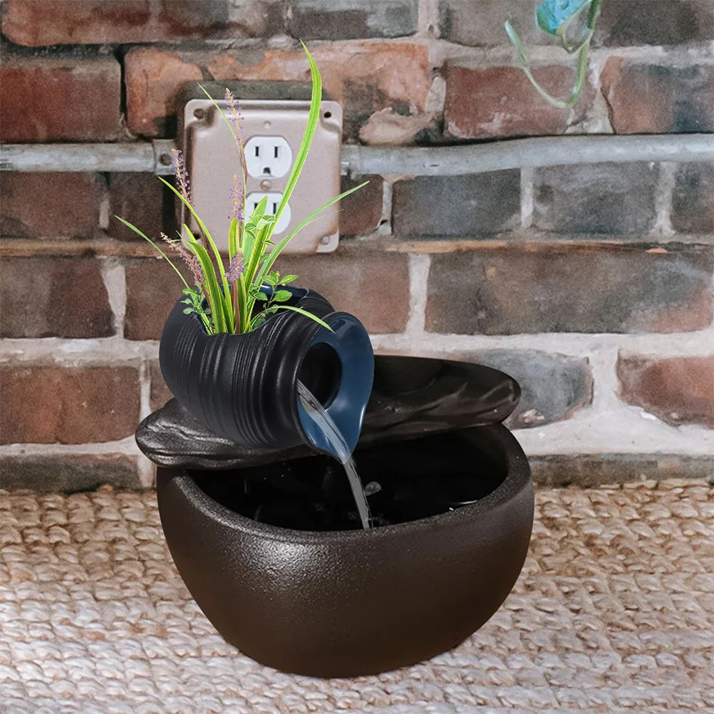 جرة سيراميك شلال متداولة لحفظ الأسماك ديكور فني قديم مع صناعة متقنة الأكسجين تعزيز ترشيح المياه