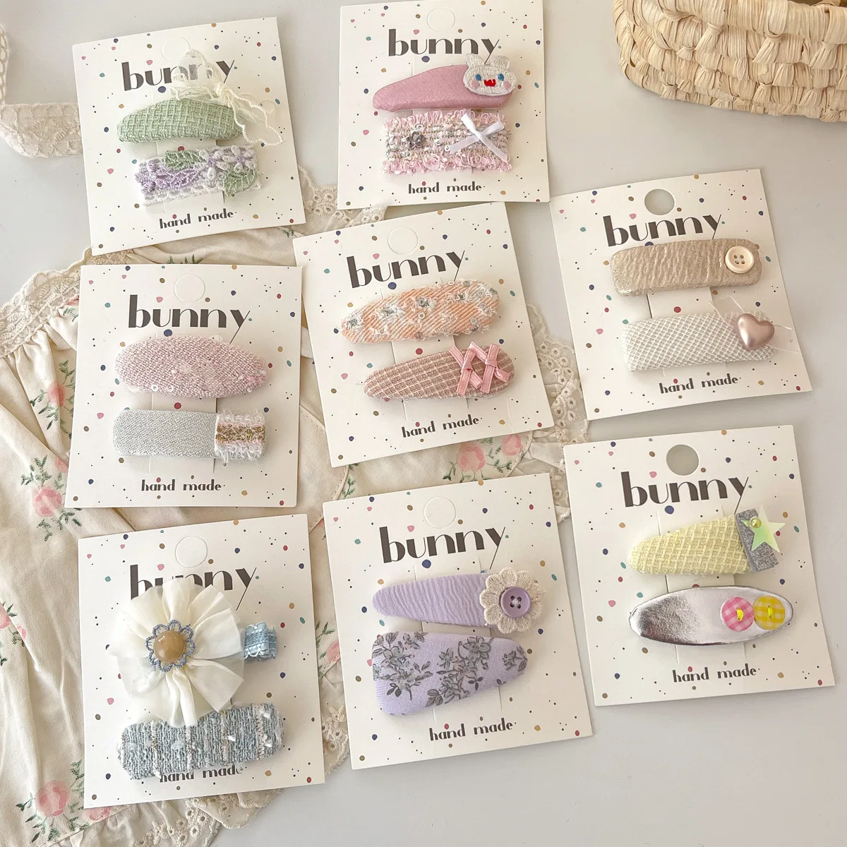 

Тканевая универсальная заколка для волос с челкой, боковой зажим для волос, головной убор с цветочным сердечком, головные уборы, аксессуары для волос для девочек и детей