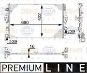 Store code: 8MK376745-501 for engine water radiator (thickness: 16mm) VITO W447 14