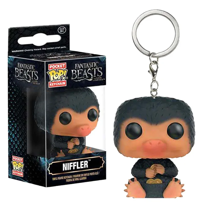 Funko Pop-Porte-clés avec figurines en PVC pour enfants, pendentif de sac à dos, ornement de jouet, cadeaux animés, Niffler Bowtruckle, Cove Beasts, 514