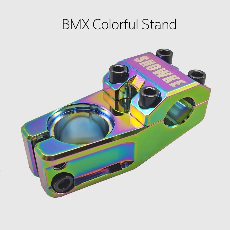 Showke-rueda pequeña BMX para coche de rendimiento, CNC, mango de aleación de aluminio ultraligero, Li Xuan, color galvanizado, accesorios plateados y negros