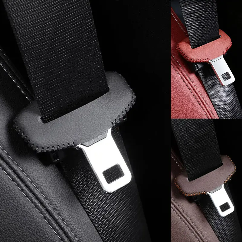 Leather Car Safety Buckle Protection Sleeve For BMW X1 X2 X3 X4 X5 X6 F30 F34 F10 F20 G20 G30 G01 G02 G05 F15 F16 1 3 5 7 Series