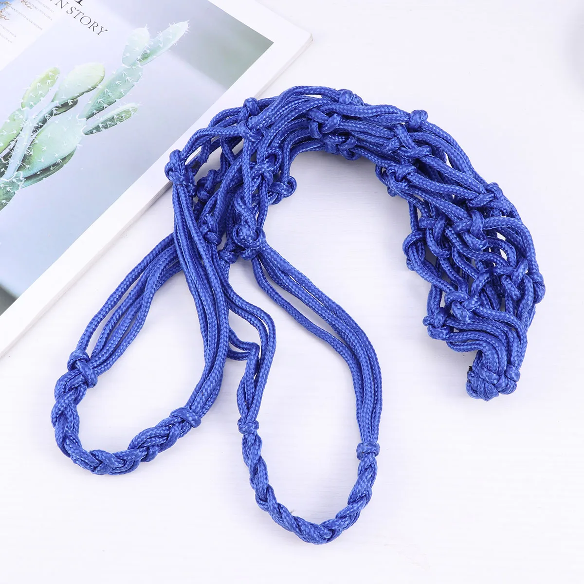 

3Pcs Nylon Mesh Ball Bags Drawstring Heavy Carrier Durable Basketball Football Soccer Storage Blue