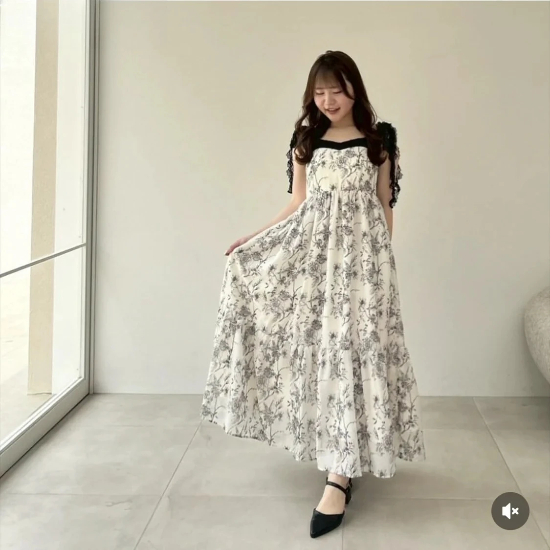 

Sweet High Waist Sleeveless Long Dresses with Headscarf Mass Production Department Japanese Hand-painted Lace Suspender Dress