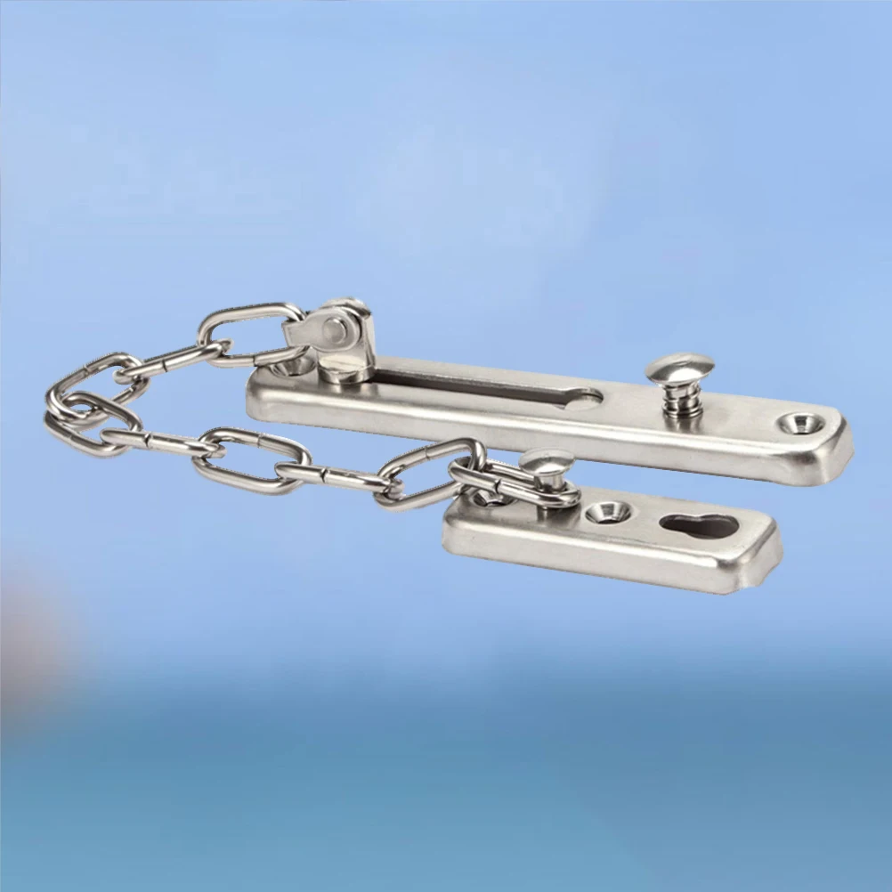 

2Pcs Prcatical Door Lock Chain Stainless Steel Security Door Guard Latch Lock for Home (Drawing Straight Chain)