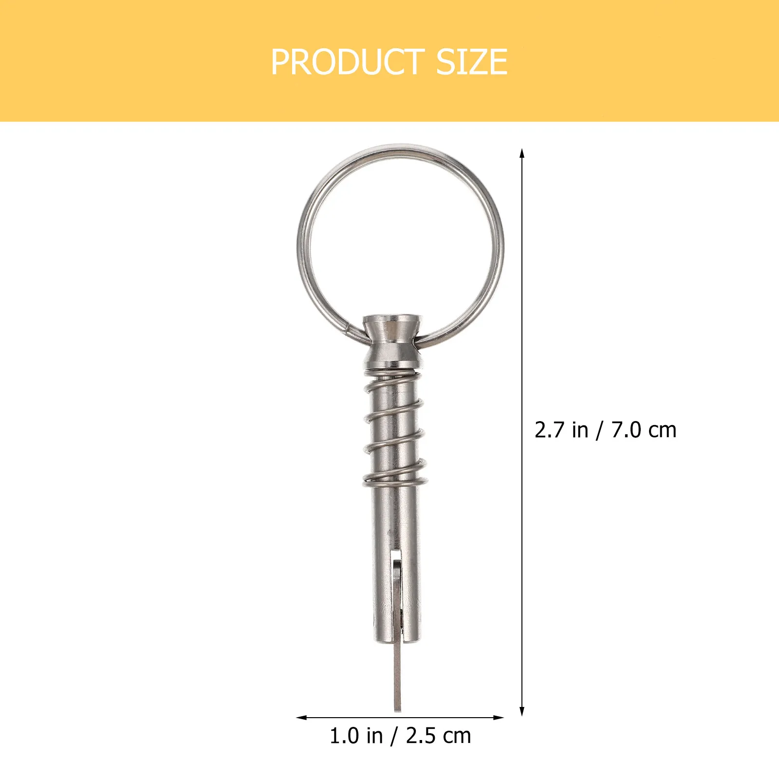 Professional Marine Stainless Steel Safety Pin with Spring Locking Mechanism for Yacht Boat Accessories Install Heavy