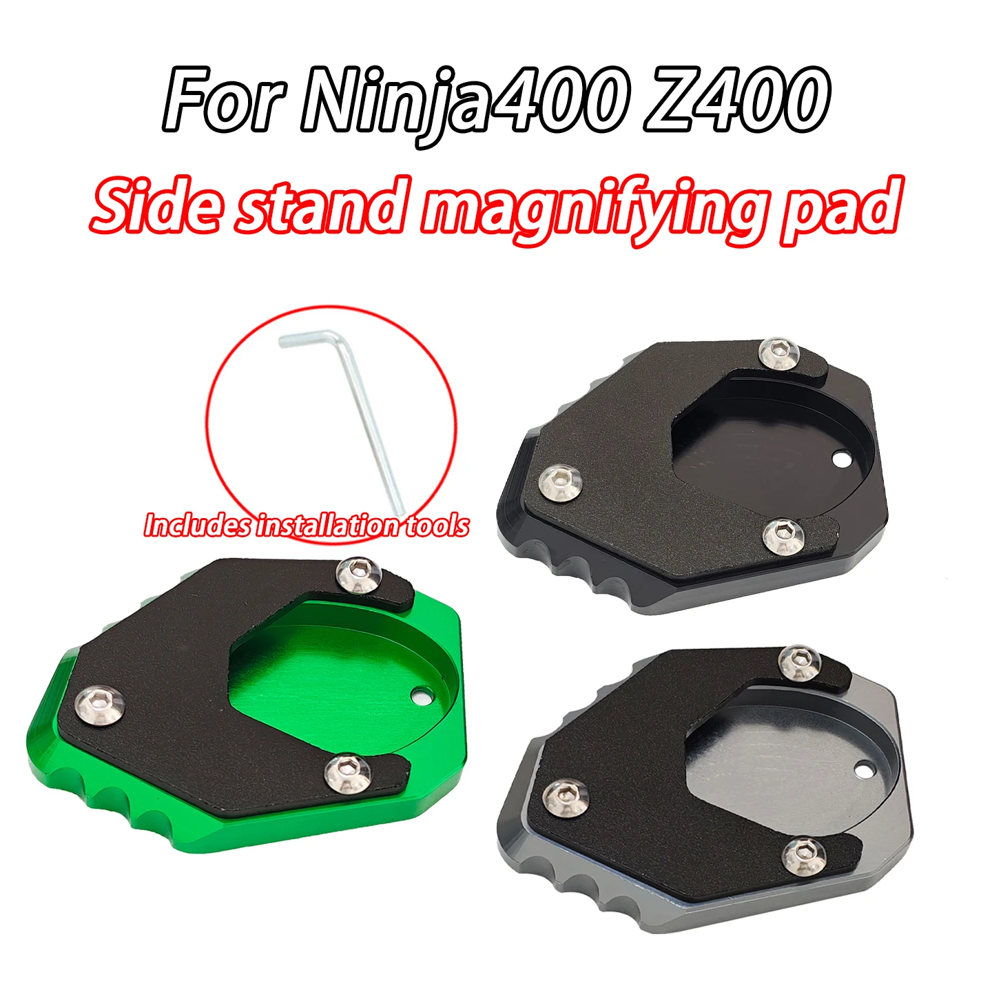

Подходит для Kawasaki Ninja 400 Z400 NINJA400 Z 400 18-25: Увеличенная опорная площадка для боковой подножки мотоцикла