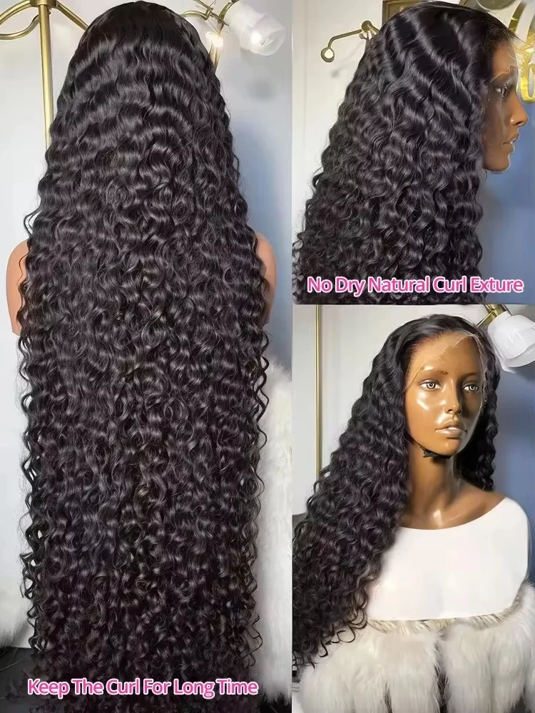 الدانتيل الجبهة موجة عميقة الشعر البشري 13x4 موجة المياه 30 40 بوصة 200 الكثافة 13x6 شعر مستعار مجعد قبل قطعها HD الدانتيل أمامي غلويليس الباروكات