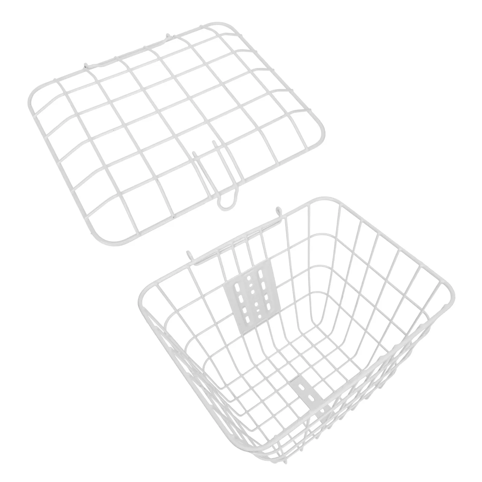 

1Pcs Stainless Steel Bike Basket Heavy Duty Storage Basket for E-Bike Electric Bicycle Scooter with Large Capacity Ornamental