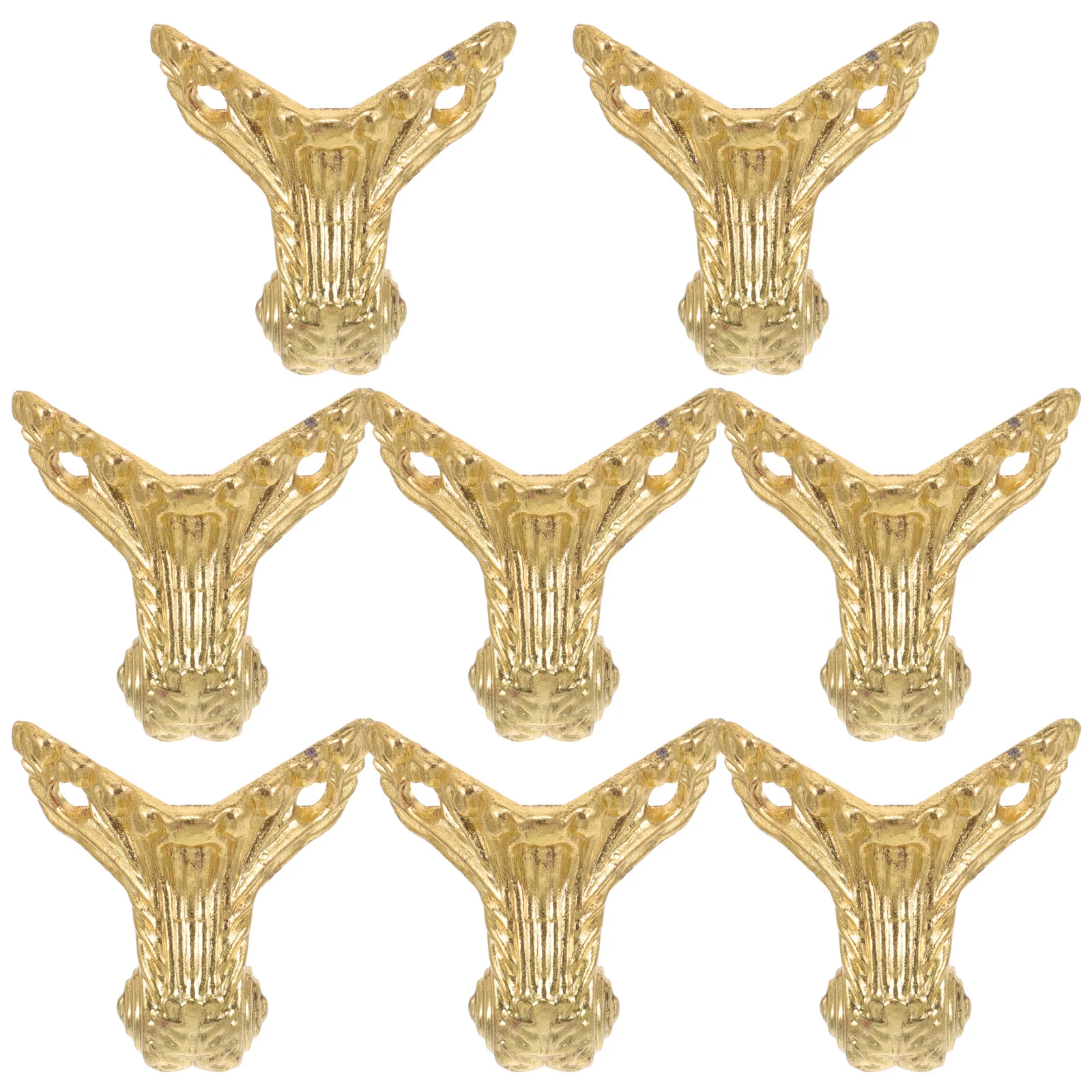 

8 Pcs Furniture Legs 3 13x3 62 Golden Alloy Vintage Decorative Support Feet for Table Cabinet Wooden Box Jewelry Case
