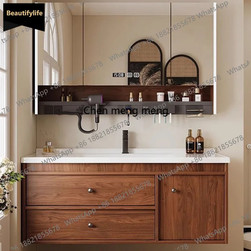 

C85 Bedroom Dressers Bathroom Cabinet China Makeup Organizer Mirror Wooden Bathroom Cabinet Skincare Plant Gabinete Trendy Furni