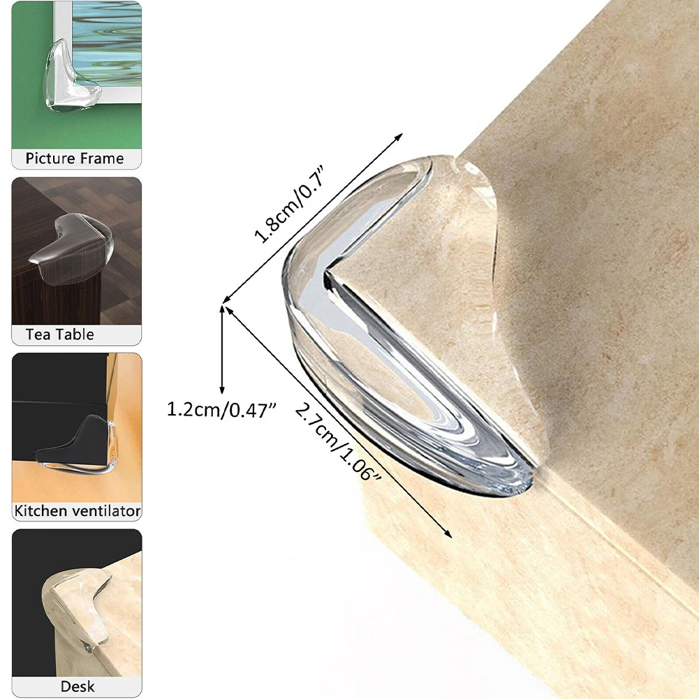

Innovative Baby Proofing Solution 10 Piece Set of Clear Corner Guards to Enhance Child Safety Around Furniture