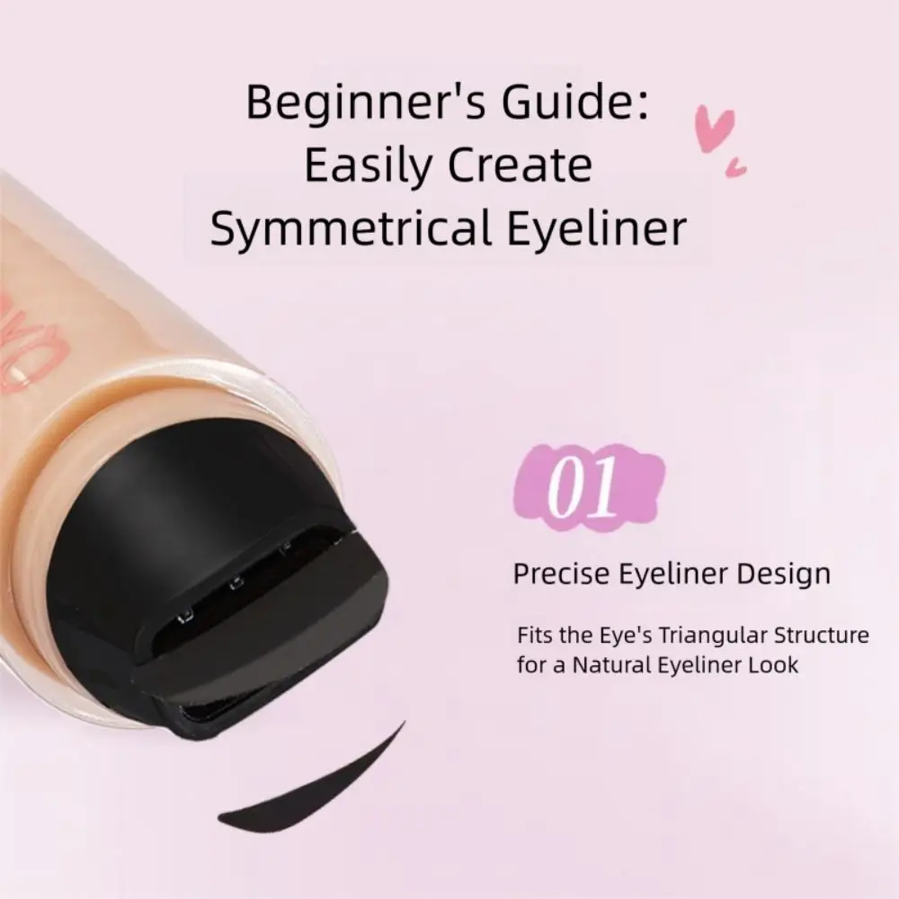 New Waterproof Eyeliner Stamp Quick Dry Long Lasting Eye Liner Stamp Black Color Rotatable Eyeliner Stamp Pen