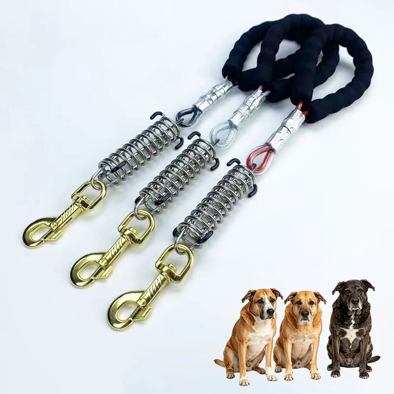 

Short Large Dog Leash Spring buffer Big Dog Lead One step traction rope Explosion-proof dogs belt Comfortable foam handle 40cm