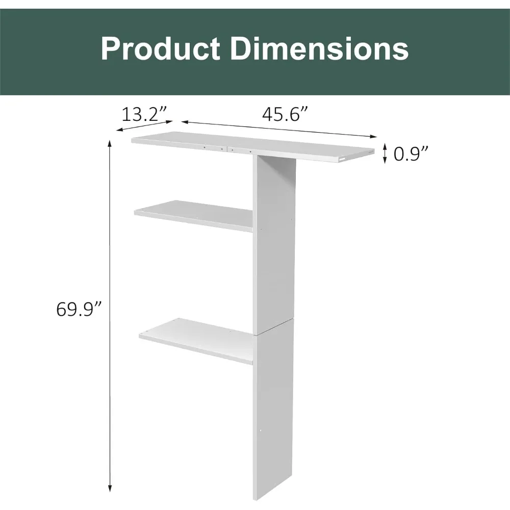 رف تخزين معدني مقاوم للطقس في الهواء الطلق لـ 60 خزانة أدوات مكعبة للقدم، مثالي للتخزين العمودي مع البراغي والصواميل #3