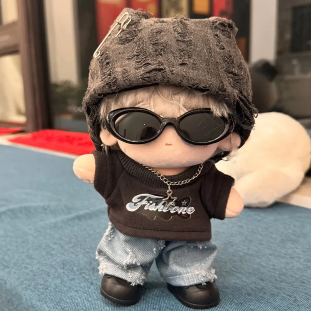 Cool 20cm Idol Doll Dress Suit Doll Clothes Replacement Outfit Changing Dress Game Miniature Vest Pants Set Cosplay Photo Props
