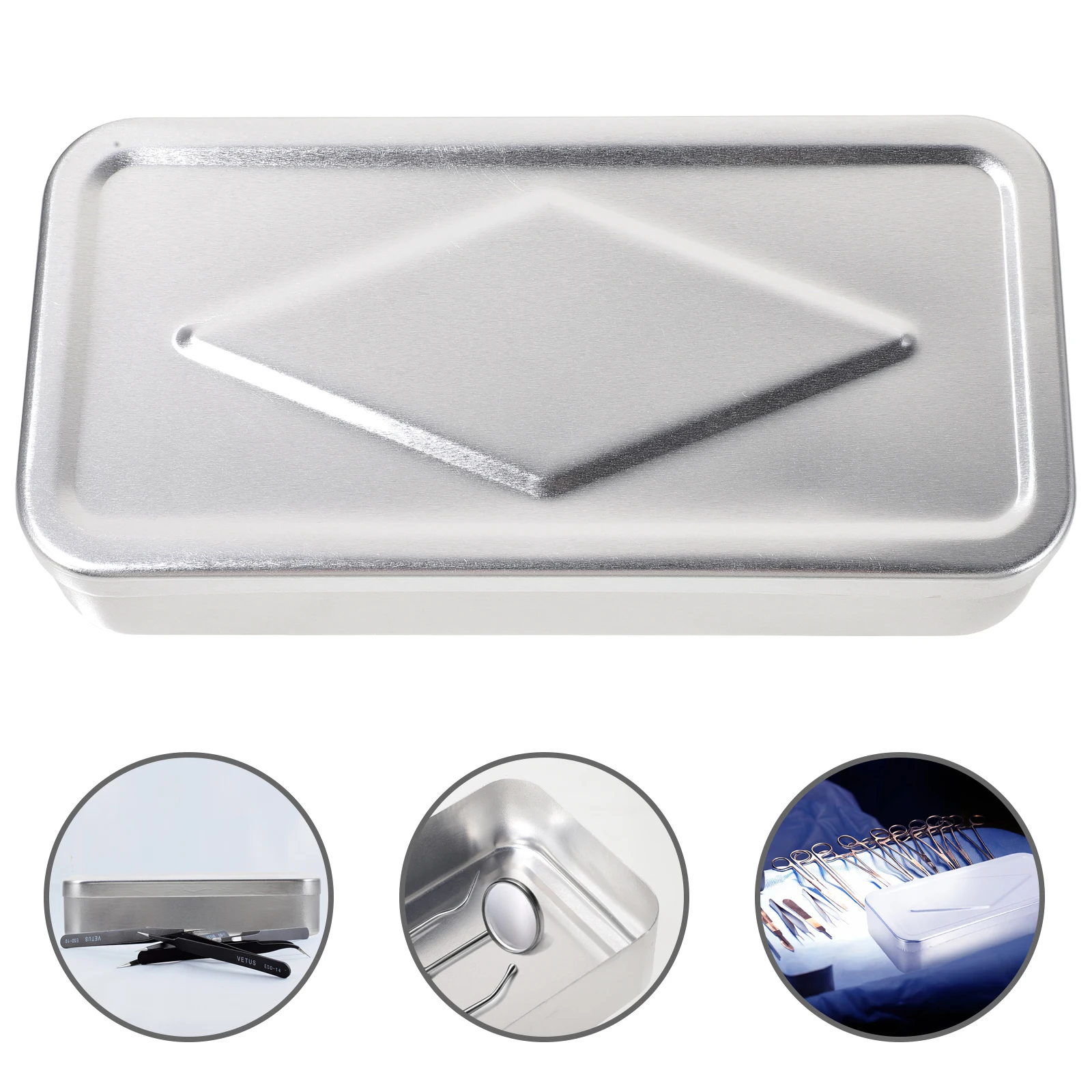 

Aluminum Needle Box With Lid Storage For Beauty Tools Sterilization Lab Use Acupuncture Container Multi-Purpose Needle