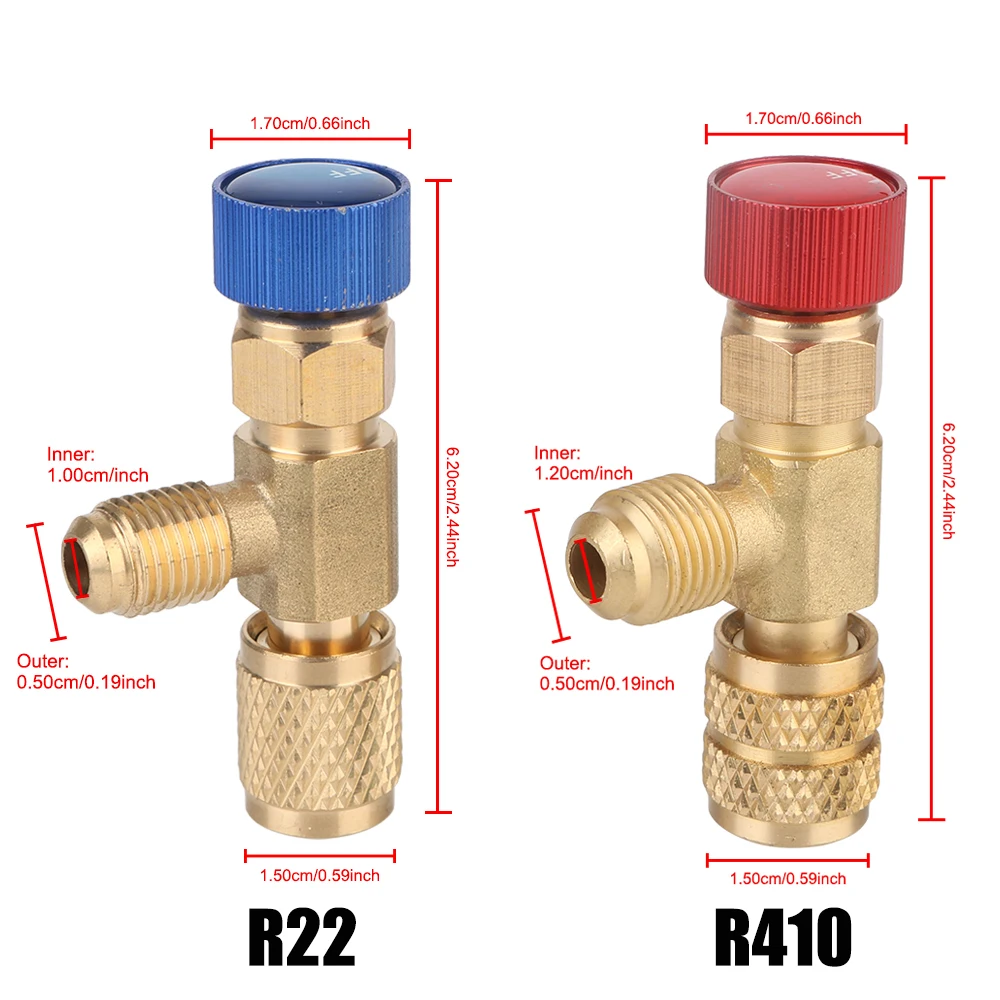 1pc Filler Joint Air Conditioning Refrigerant Valve R22 R410 AC Valve 1/4 