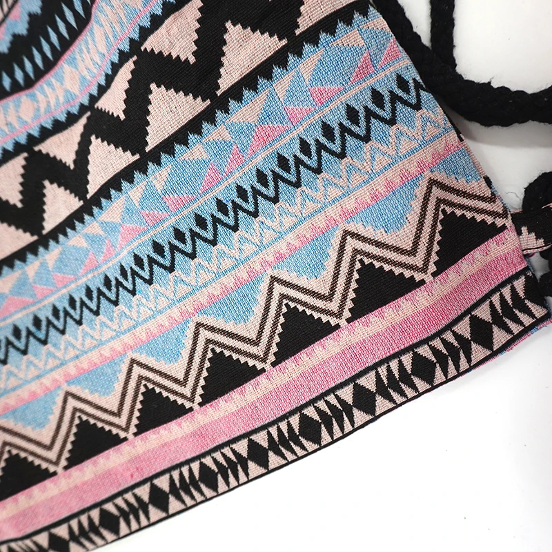 LilyHood Summer Teenager Cute Backpack Pastel Baby Pink Blue Boho Gypsy Bohemian Chic Hippie Tribal Drawstring Rucksack Bags