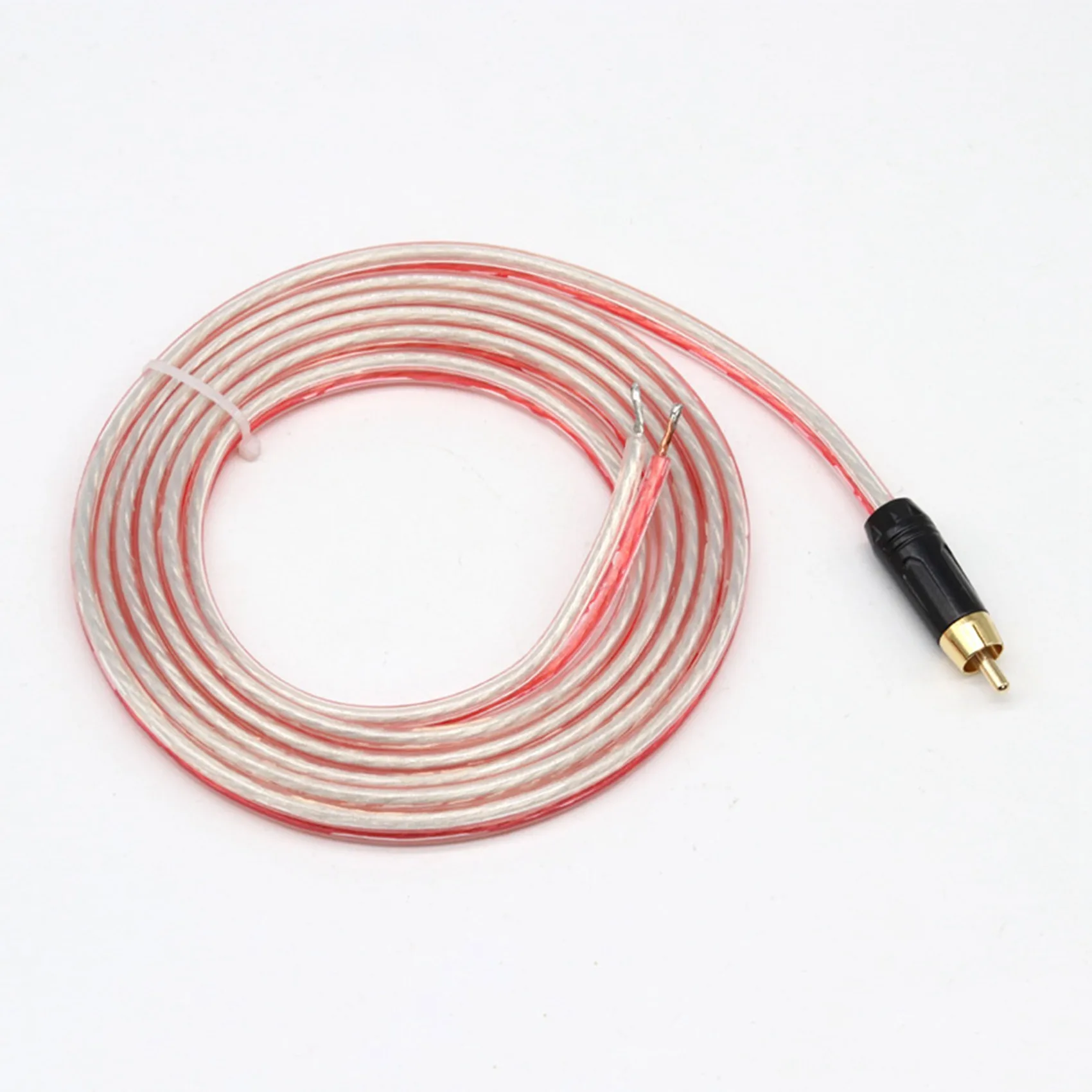 Replacement Repair Speaker Bare Wire Cable 5Ft with RCA Plug to Stripped Ends