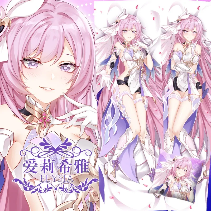 

Elysia Dakimakura Honkai Impact Game Hugging Full Body Pillow Case Sexy Otaku Cushion Cover Home Bedding Decor Pillowcover Gift