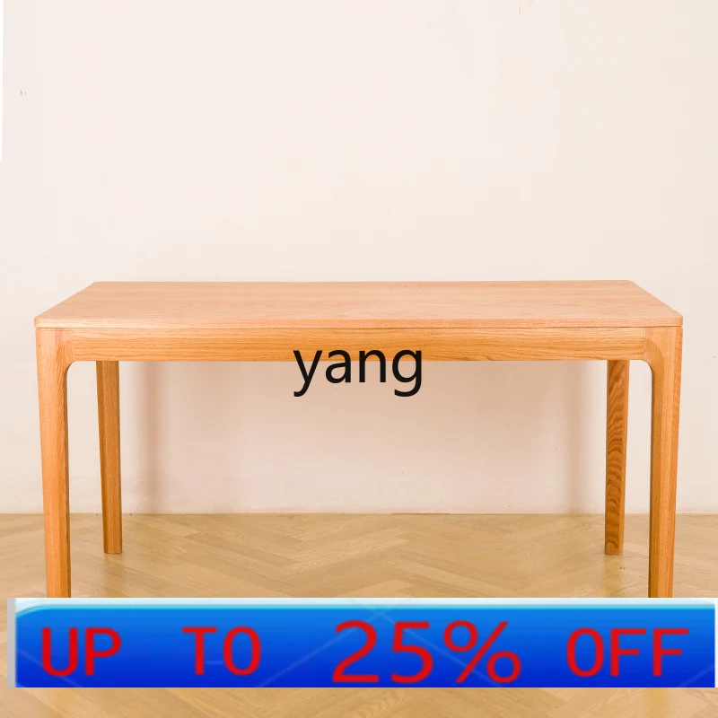 LMM  modern simple all solid wood home desk dining table Japanese log wind workbench