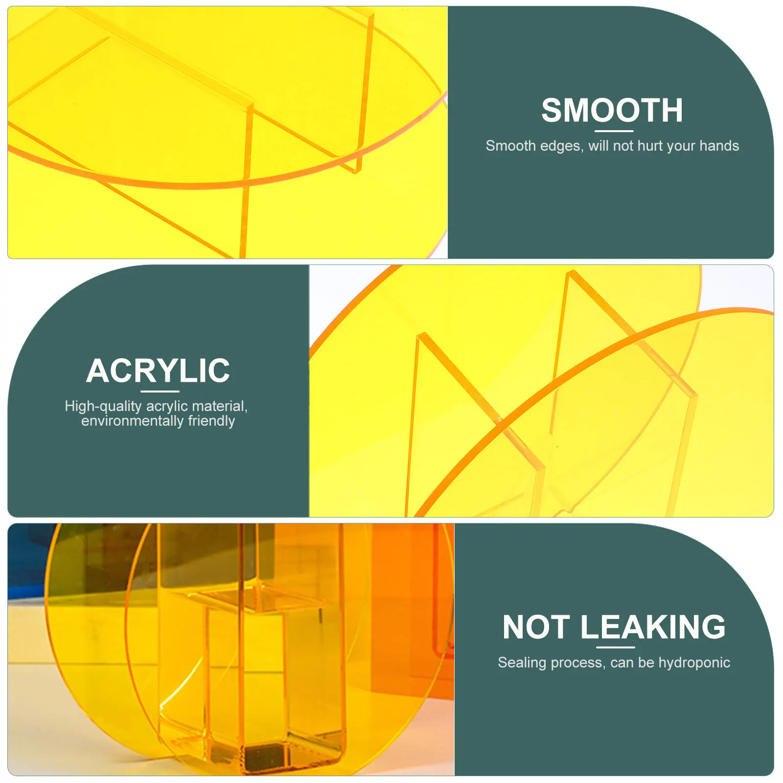 

1pc Geometric Shaped Acrylic Vase Nordic Style Flower Vase For Home Office Decor Floral Arrangement Dried Flower Bottle Plant