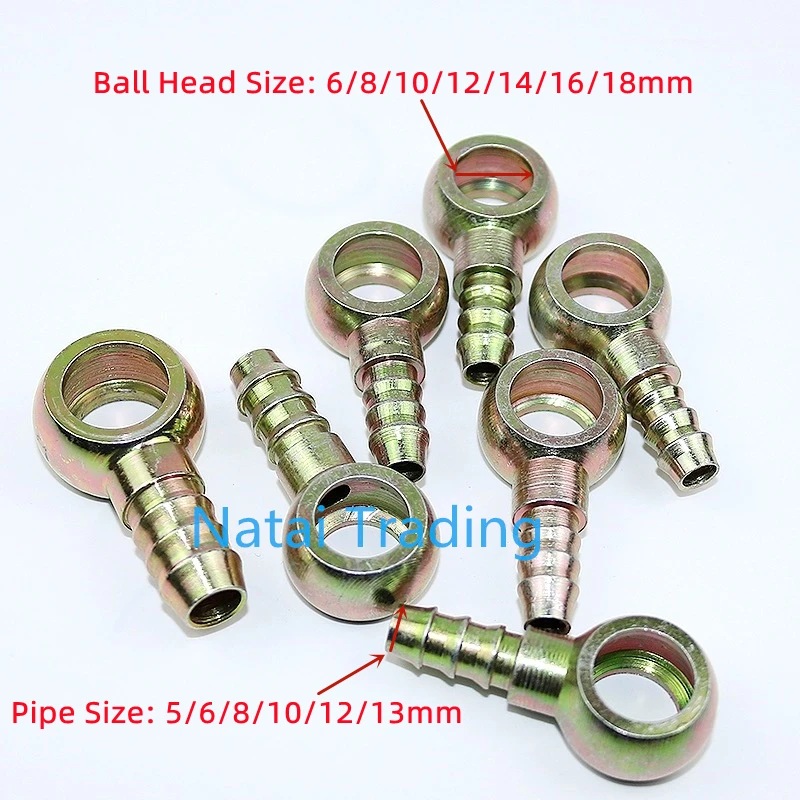 

10PCS Diesel Pipe Joint Hollow Screw Oil Ball Head Motorcycle Refit Oil Connector