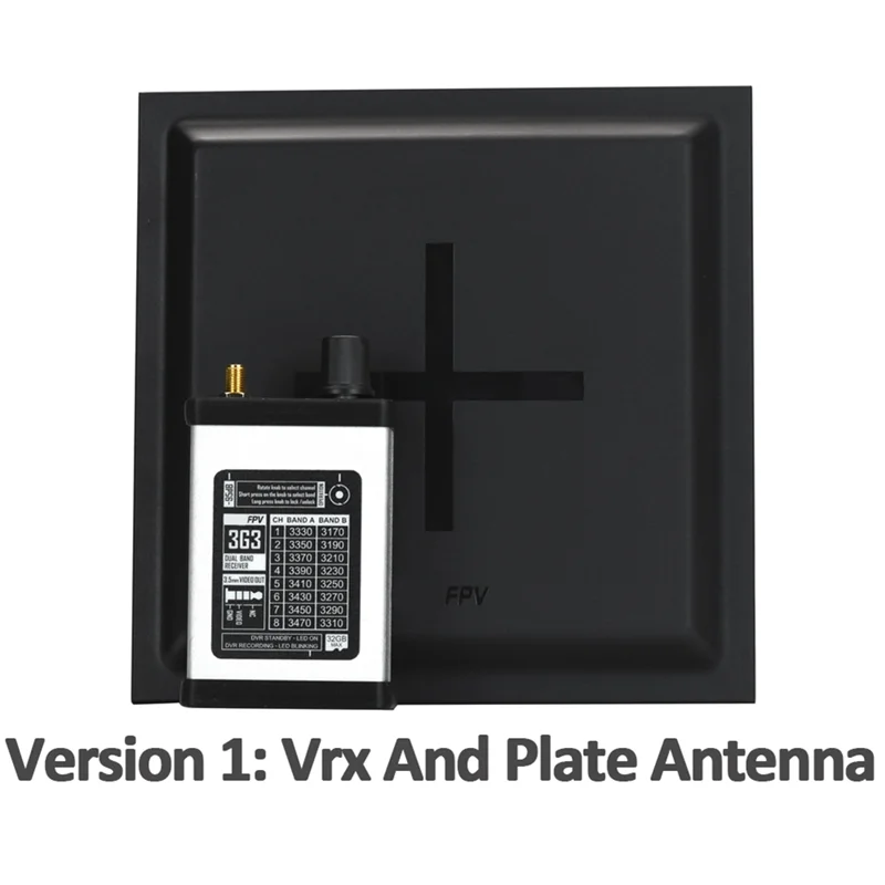 A41T 3.3G VRX+15.8Dbi Plate Antenna Kit Audio Video FPV Receiver For RC FPV Drone Multi-Rotor NO DVR