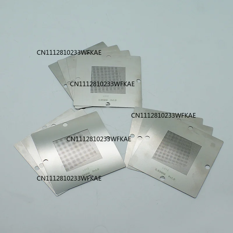 90MM Universal BGA Reballing Stencil Kits 10 Pieces 0.3-0.76MM for Laptop Universal Reballing for BGA Rework Station Use Tools