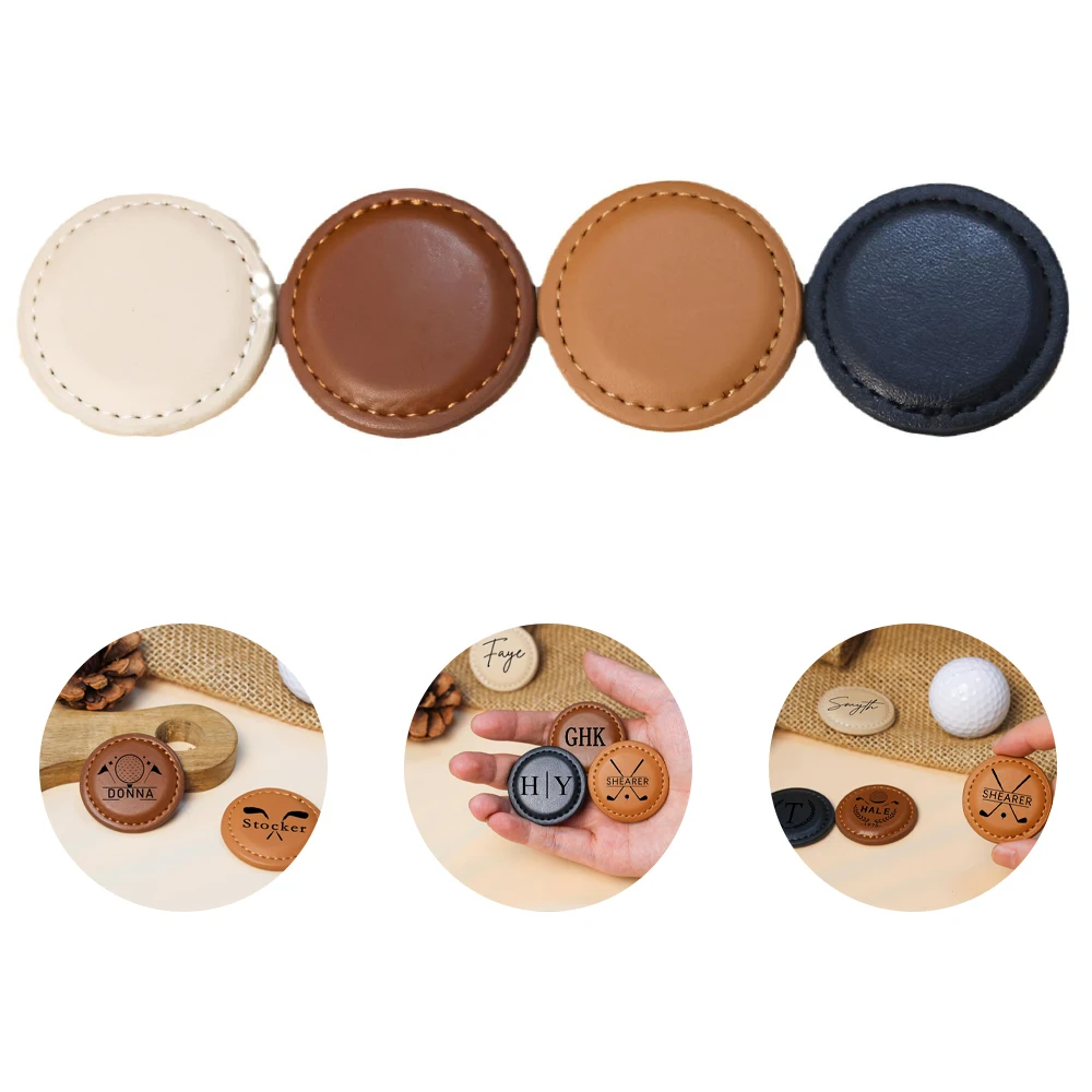 Marcador de pelota de Golf magnético en blanco, varios diseños personalizados, hierro en su propio logotipo, accesorio de pelota de Golf para golfistas, regalos de Golf, 1 ud.