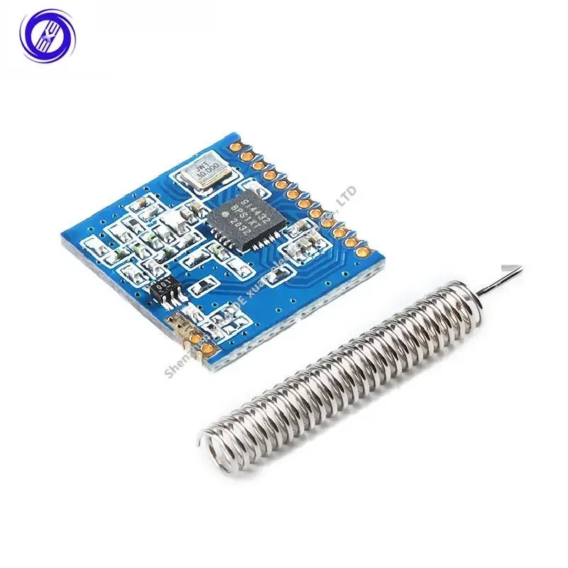 Mini SI4432 433/470/868/915MHz Remote Wifi Wireless Transceiver Communication Module with Spring Antenna Long Distance 1000m