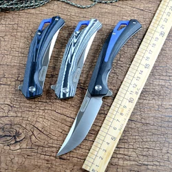 Y-START Hunting Camping Utility Folding Knives D2 Steel Blade G10 Handle 3 Colors Flipper Fast Open EDC Outdoor Gear LK5027