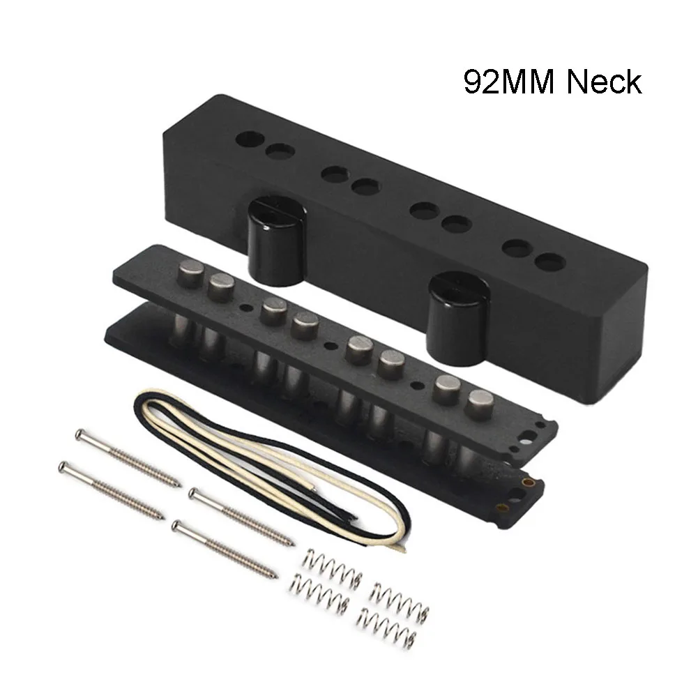 Electric Bass DIY Neck Bridge Pickup For 4 String Jazz Bass Style Black Wax Cloth Wire (excluding Copper Wire) JB Bass Pickup